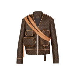 Louis Vuitton MONOGRAM Monogram Admiral Jacket For Men Brown X 56 Inch