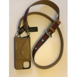 Bandolier Stripes Plain Leather IPhone 13 IPhone 13 Mini IPhone 13 Pro For Women Tan/gold X Iphone 12/ 12 Pro