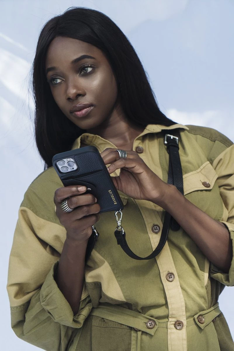 Bandolier 2021 Cruise Unisex Street Style Plain Leather IPhone 8 IPhone 8 Plus For Women Black/silver X Iphone12promax 3 Bandolier 2021 Cruise Unisex Street Style Plain Leather IPhone 8 IPhone 8 Plus For Women Black/silver X Iphone12promax - Image 3