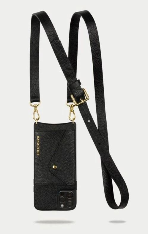 Bandolier Unisex Plain Leather Logo IPhone 13 IPhone 13 Mini For Women Black X Iphone13 3 Bandolier Unisex Plain Leather Logo IPhone 13 IPhone 13 Mini For Women Black X Iphone13 - Image 3