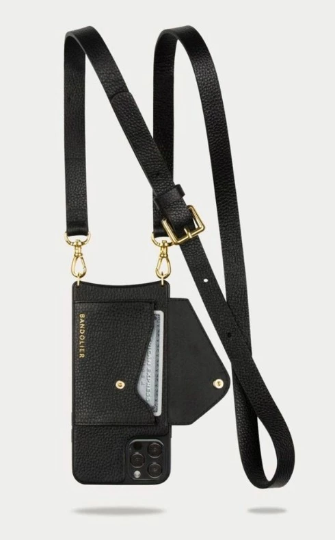 Bandolier Unisex Plain Leather Logo IPhone 13 IPhone 13 Mini For Women Black X Iphone13 4 Bandolier Unisex Plain Leather Logo IPhone 13 IPhone 13 Mini For Women Black X Iphone13 - Image 4