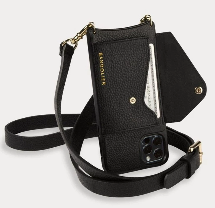 Bandolier Unisex Plain Leather Logo IPhone 13 IPhone 13 Mini For Women Black X Iphone13 8 Bandolier Unisex Plain Leather Logo IPhone 13 IPhone 13 Mini For Women Black X Iphone13 - Image 8