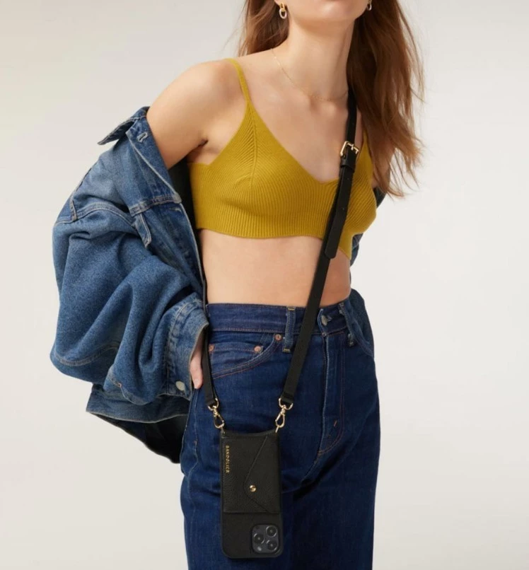 Bandolier Unisex Plain Leather Logo IPhone 13 IPhone 13 Mini For Women Black X Iphone13 11 Bandolier Unisex Plain Leather Logo IPhone 13 IPhone 13 Mini For Women Black X Iphone13 - Image 11