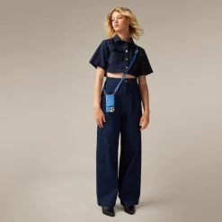 Bandolier Plain Leather Logo IPhone 13 IPhone 13 Mini IPhone 13 Pro For Women Palace Blue/silver X Iphone 13 -Bandolier Online Shop org 10139