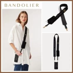 Bandolier Online Shop 48 Bandolier 2022-23FW Leather Logo IPhone 13 IPhone 13 Mini IPhone 13 Pro For Women Black/gold X Iphone 13pro Max