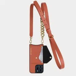 Bandolier Plain Leather IPhone 13 IPhone 13 Mini IPhone 13 Pro For Women Clay/gold X Iphone 12 Pro Max -Bandolier Online Shop org 1019