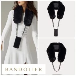 Bandolier Online Shop 38 Bandolier Blended Fabrics Chain Plain Leather IPhone XS IPhone XS Max For Women Black/pewter X Iphone Xs Max