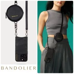 Bandolier Online Shop 36 Bandolier Studded Plain Leather Logo IPhone 13 IPhone 13 Mini For Women Black/pewter X Iphone 13 Pro