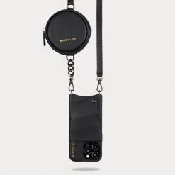 Bandolier Studded Plain Leather Logo IPhone 13 IPhone 13 Mini For Women Black/pewter X Iphone 13 Pro -Bandolier Online Shop org 10221