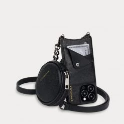 Bandolier Studded Plain Leather Logo IPhone 13 IPhone 13 Mini For Women Black/pewter X Iphone 13 Pro -Bandolier Online Shop org 10226