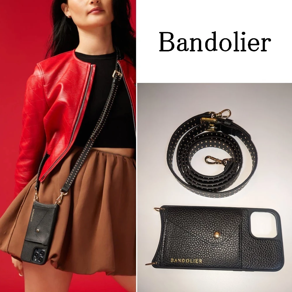 Bandolier Plain Leather Logo IPhone 13 IPhone 13 Pro IPhone 13 Pro Max For Women Black/gold X Iphone 13 Mini 1 Bandolier Plain Leather Logo IPhone 13 IPhone 13 Pro IPhone 13 Pro Max For Women Black/gold X Iphone 13 Mini