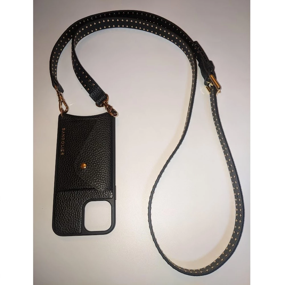 Bandolier Plain Leather Logo IPhone 13 IPhone 13 Pro IPhone 13 Pro Max For Women Black/gold X Iphone 13 Mini 5 Bandolier Plain Leather Logo IPhone 13 IPhone 13 Pro IPhone 13 Pro Max For Women Black/gold X Iphone 13 Mini - Image 5