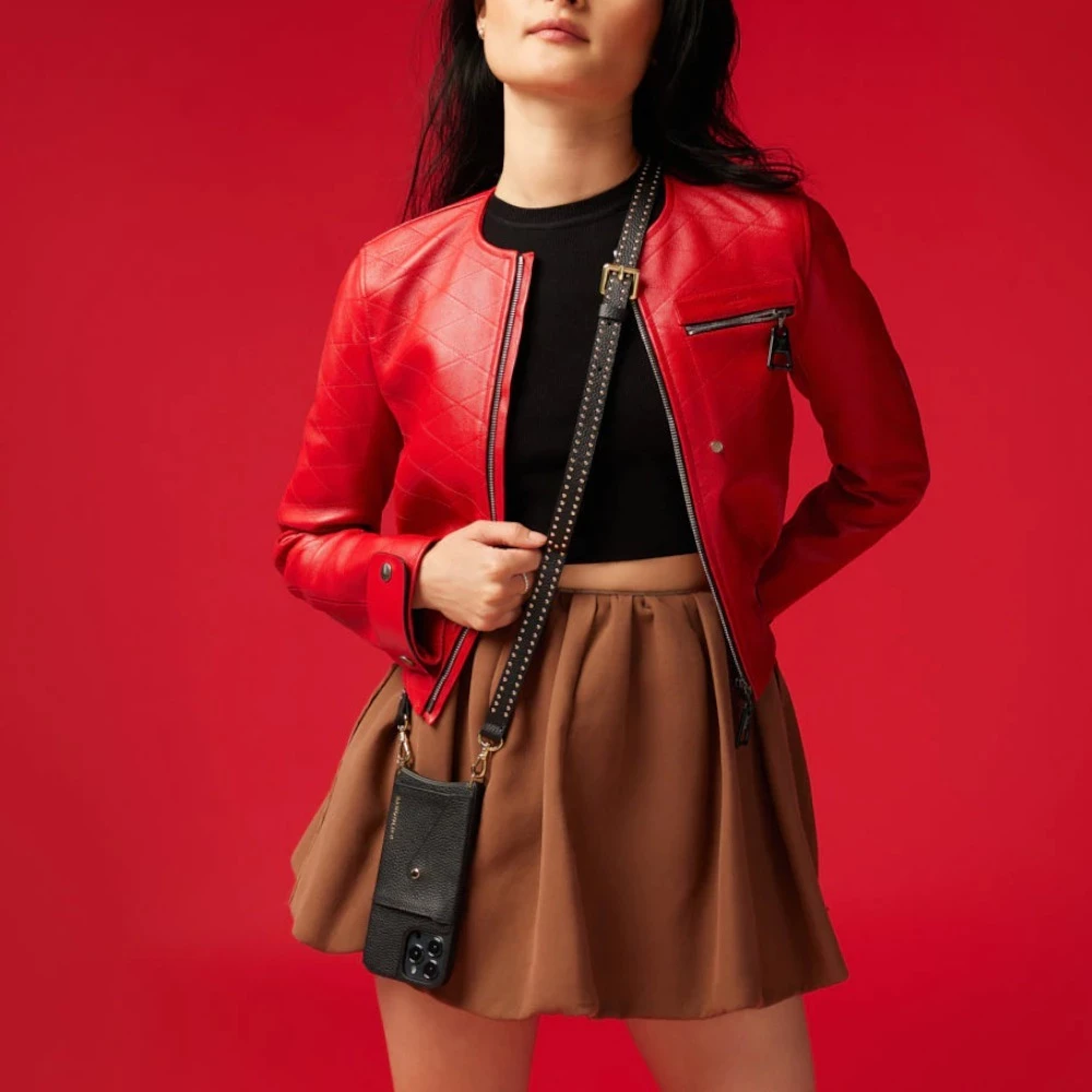 Bandolier Plain Leather Logo IPhone 13 IPhone 13 Pro IPhone 13 Pro Max For Women Black/gold X Iphone 13 Mini 11 Bandolier Plain Leather Logo IPhone 13 IPhone 13 Pro IPhone 13 Pro Max For Women Black/gold X Iphone 13 Mini - Image 11