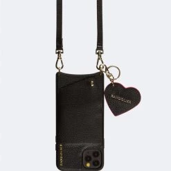 Bandolier 2020 Cruise Heart Plain Leather Logo Smart Phone Cases For Women Black-pink-silver X Domestic Rush +1000 -Bandolier Online Shop org 10246