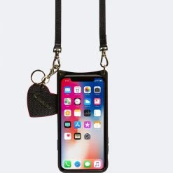 Bandolier 2020 Cruise Heart Plain Leather Logo Smart Phone Cases For Women Black-pink-silver X Domestic Rush +1000 -Bandolier Online Shop org 10251