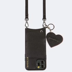 Bandolier 2020 Cruise Heart Plain Leather Logo Smart Phone Cases For Women Black-pink-silver X Domestic Rush +1000 -Bandolier Online Shop org 10254