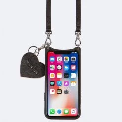 Bandolier 2020 Cruise Heart Plain Leather Logo Smart Phone Cases For Women Black-pink-silver X Domestic Rush +1000 -Bandolier Online Shop org 10257