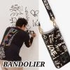 Bandolier Unisex Leather IPhone 13 IPhone 13 Mini IPhone 13 Pro For Men Love Print/gold X Iphone 12/12 Pro