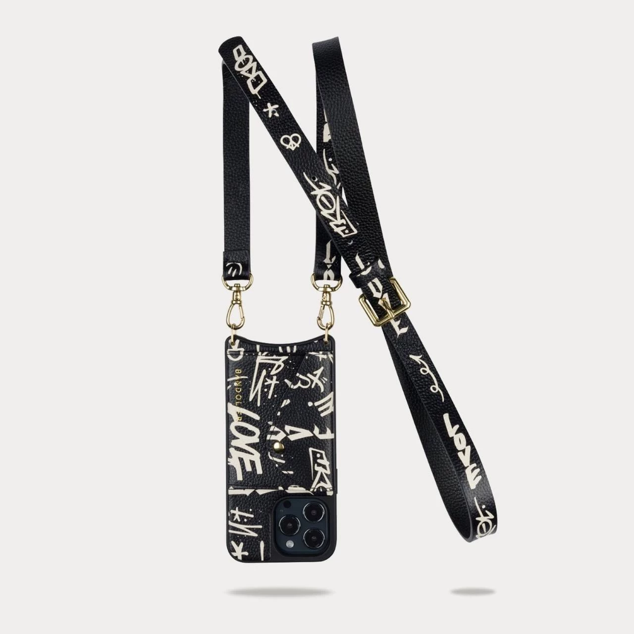 Bandolier Unisex Leather IPhone 13 IPhone 13 Mini IPhone 13 Pro For Men Love Print/gold X Iphone 12/12 Pro 3 Bandolier Unisex Leather IPhone 13 IPhone 13 Mini IPhone 13 Pro For Men Love Print/gold X Iphone 12/12 Pro - Image 3