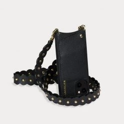 Bandolier Flower Patterns Unisex Street Style Bi-color Plain Leather For Women Black X 13 Pro Max (stock Check) -Bandolier Online Shop org 116