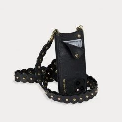 Bandolier Flower Patterns Unisex Street Style Bi-color Plain Leather For Women Black X 13 Pro Max (stock Check) -Bandolier Online Shop org 117