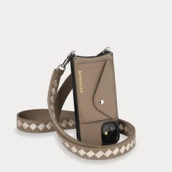 Bandolier 2022 SS Leather Logo IPhone 11 Pro IPhone 11 Pro Max IPhone 11 For Women Taupe/metallic X Iphone 12pro Max -Bandolier Online Shop org 1198