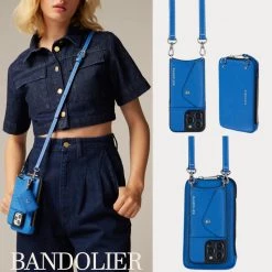 Bandolier Plain Leather Co-ord Logo IPhone 13 IPhone 13 Mini For Women Palace Blue/silver X Iphone 13 Mini