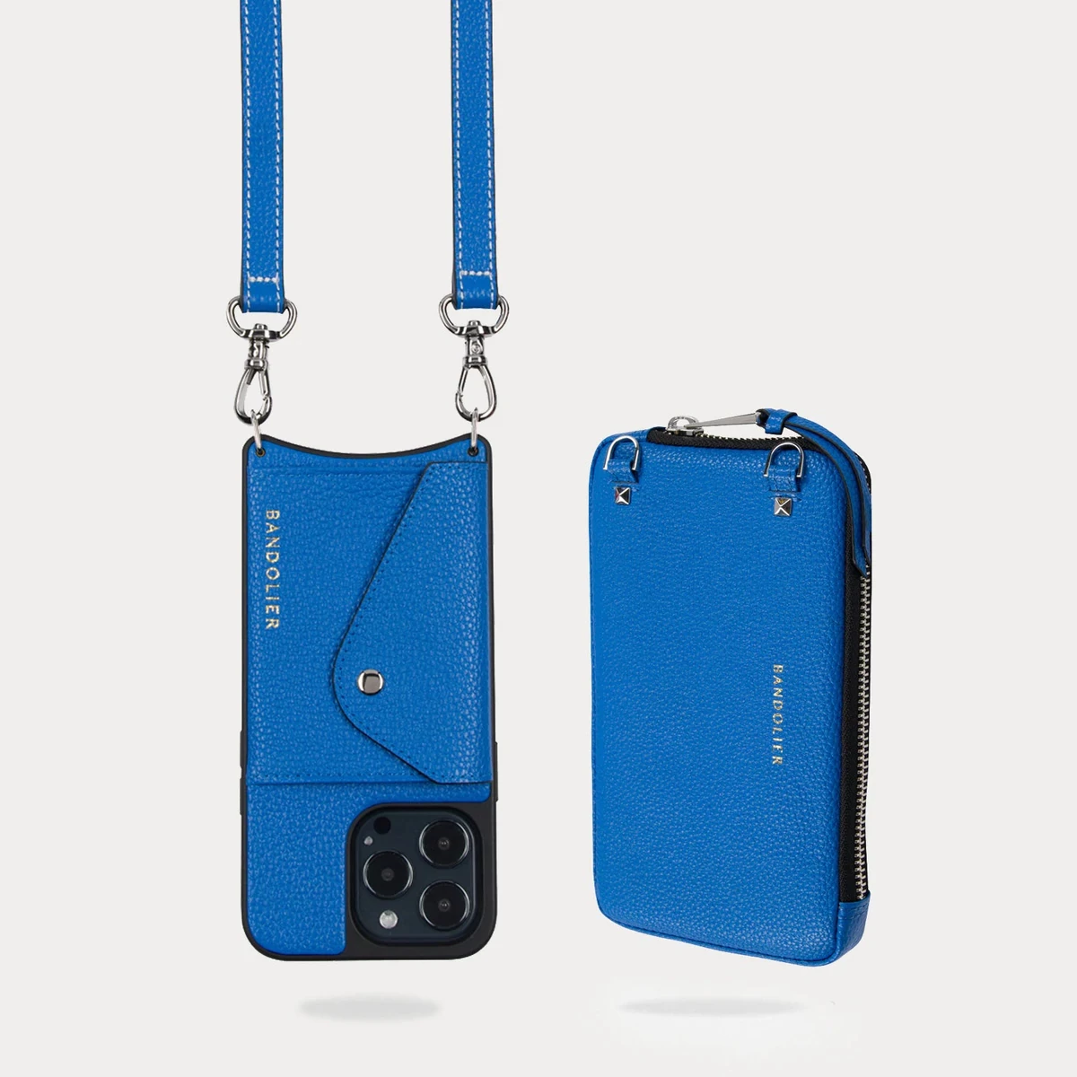 Bandolier Plain Leather Co-ord Logo IPhone 13 IPhone 13 Mini For Women Palace Blue/silver X Iphone 13 Mini 2 Bandolier Plain Leather Co-ord Logo IPhone 13 IPhone 13 Mini For Women Palace Blue/silver X Iphone 13 Mini - Image 2