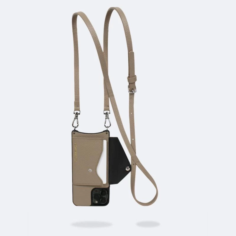 Bandolier Street Style Plain Leather Bridal IPhone 13 Pro Max For Women Light Taupe (check Required) X Iphone13pro Max 3 Bandolier Street Style Plain Leather Bridal IPhone 13 Pro Max For Women Light Taupe (check Required) X Iphone13pro Max - Image 3