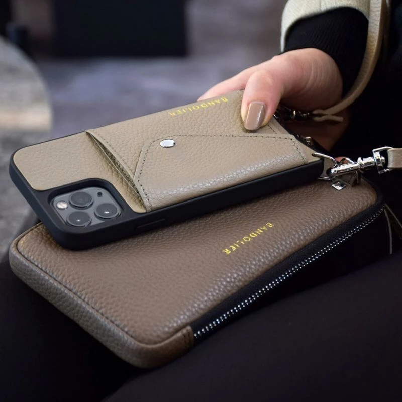 Bandolier Street Style Plain Leather Bridal IPhone 13 Pro Max For Women Light Taupe (check Required) X Iphone13pro Max 8 Bandolier Street Style Plain Leather Bridal IPhone 13 Pro Max For Women Light Taupe (check Required) X Iphone13pro Max - Image 8