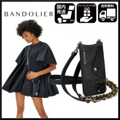 Bandolier Plain Leather Logo IPhone 13 IPhone 13 Mini IPhone 13 Pro For Women Black X Iphone13