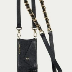 Bandolier Plain Leather Logo IPhone 13 IPhone 13 Mini IPhone 13 Pro For Women Black X Iphone13 -Bandolier Online Shop org 1259