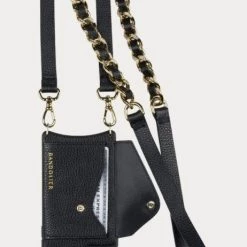 Bandolier Plain Leather Logo IPhone 13 IPhone 13 Mini IPhone 13 Pro For Women Black X Iphone13 -Bandolier Online Shop org 1260