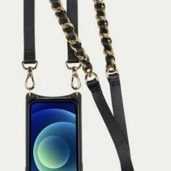 Bandolier Plain Leather Logo IPhone 13 IPhone 13 Mini IPhone 13 Pro For Women Black X Iphone13 -Bandolier Online Shop org 1261
