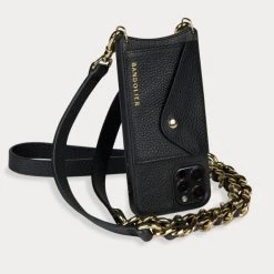 Bandolier Plain Leather Logo IPhone 13 IPhone 13 Mini IPhone 13 Pro For Women Black X Iphone13 -Bandolier Online Shop org 1263