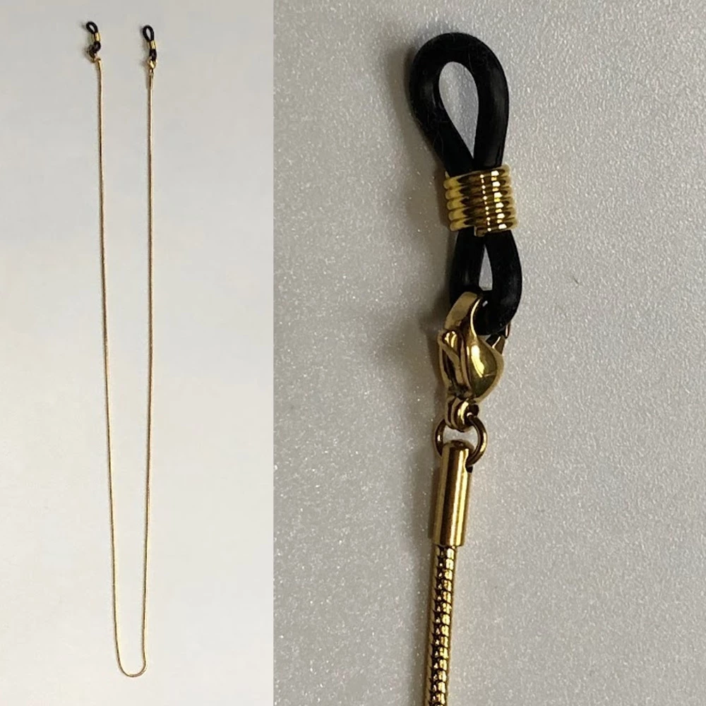 Bandolier Street Style Chain Plain Face Masks For Women Gold X One Size 2 Bandolier Street Style Chain Plain Face Masks For Women Gold X One Size - Image 2