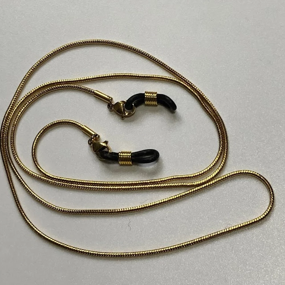 Bandolier Street Style Chain Plain Face Masks For Women Gold X One Size 5 Bandolier Street Style Chain Plain Face Masks For Women Gold X One Size - Image 5