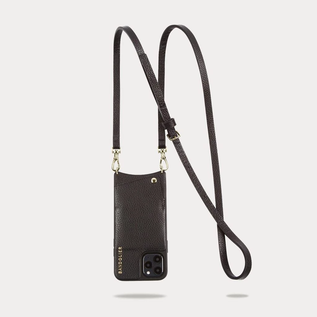 Bandolier Unisex Plain Leather IPhone 8 IPhone 8 Plus IPhone X Bridal For Women Black/gold X 13 Pro Max 3 Bandolier Unisex Plain Leather IPhone 8 IPhone 8 Plus IPhone X Bridal For Women Black/gold X 13 Pro Max - Image 3