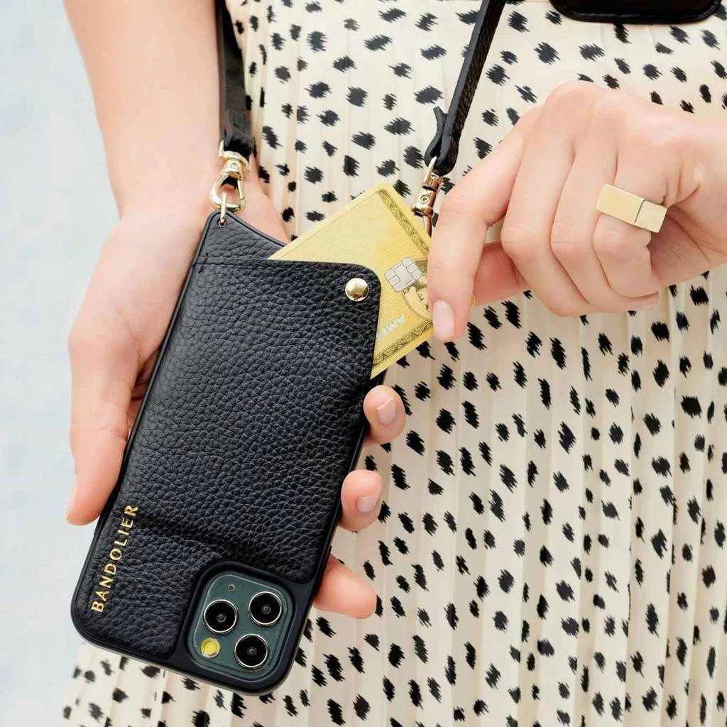 Bandolier Unisex Plain Leather IPhone 8 IPhone 8 Plus IPhone X Bridal For Women Black/gold X 13 Pro Max 8 Bandolier Unisex Plain Leather IPhone 8 IPhone 8 Plus IPhone X Bridal For Women Black/gold X 13 Pro Max - Image 8