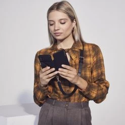 Bandolier 2020 Cruise Unisex Street Style Plain Leather IPhone 8 IPhone 8 Plus For Women Black/silver X Iphone12promax -Bandolier Online Shop org 1407