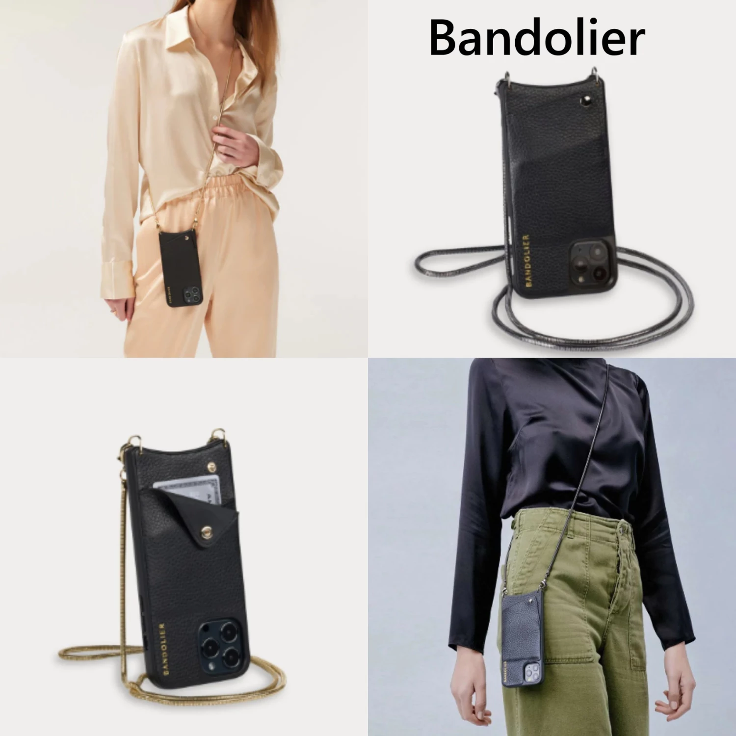 Bandolier Unisex Street Style Chain Plain Leather IPhone 8 For Women Black/gold X Iphone 12/ 12 Pro 1 Bandolier Unisex Street Style Chain Plain Leather IPhone 8 For Women Black/gold X Iphone 12/ 12 Pro