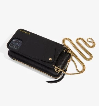Bandolier Unisex Street Style Chain Plain Leather IPhone 8 For Women Black/gold X Iphone 12/ 12 Pro 2 Bandolier Unisex Street Style Chain Plain Leather IPhone 8 For Women Black/gold X Iphone 12/ 12 Pro - Image 2