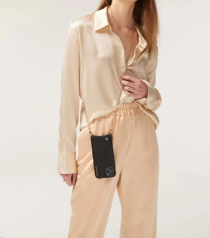 Bandolier Unisex Street Style Chain Plain Leather IPhone 8 For Women Black/gold X Iphone 12/ 12 Pro 3 Bandolier Unisex Street Style Chain Plain Leather IPhone 8 For Women Black/gold X Iphone 12/ 12 Pro - Image 3