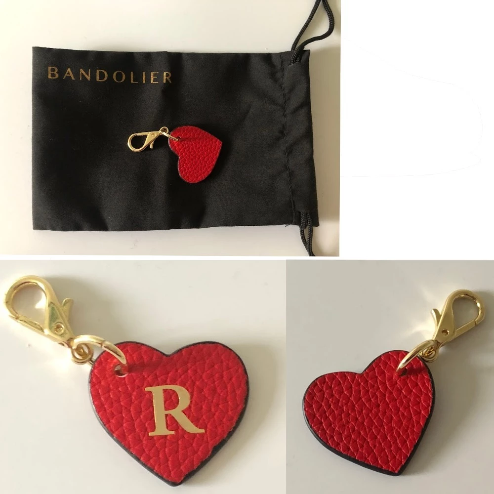 Bandolier Plain Leather Logo Tech Accessories For Women Red/gold X One Size 2 Bandolier Plain Leather Logo Tech Accessories For Women Red/gold X One Size - Image 2