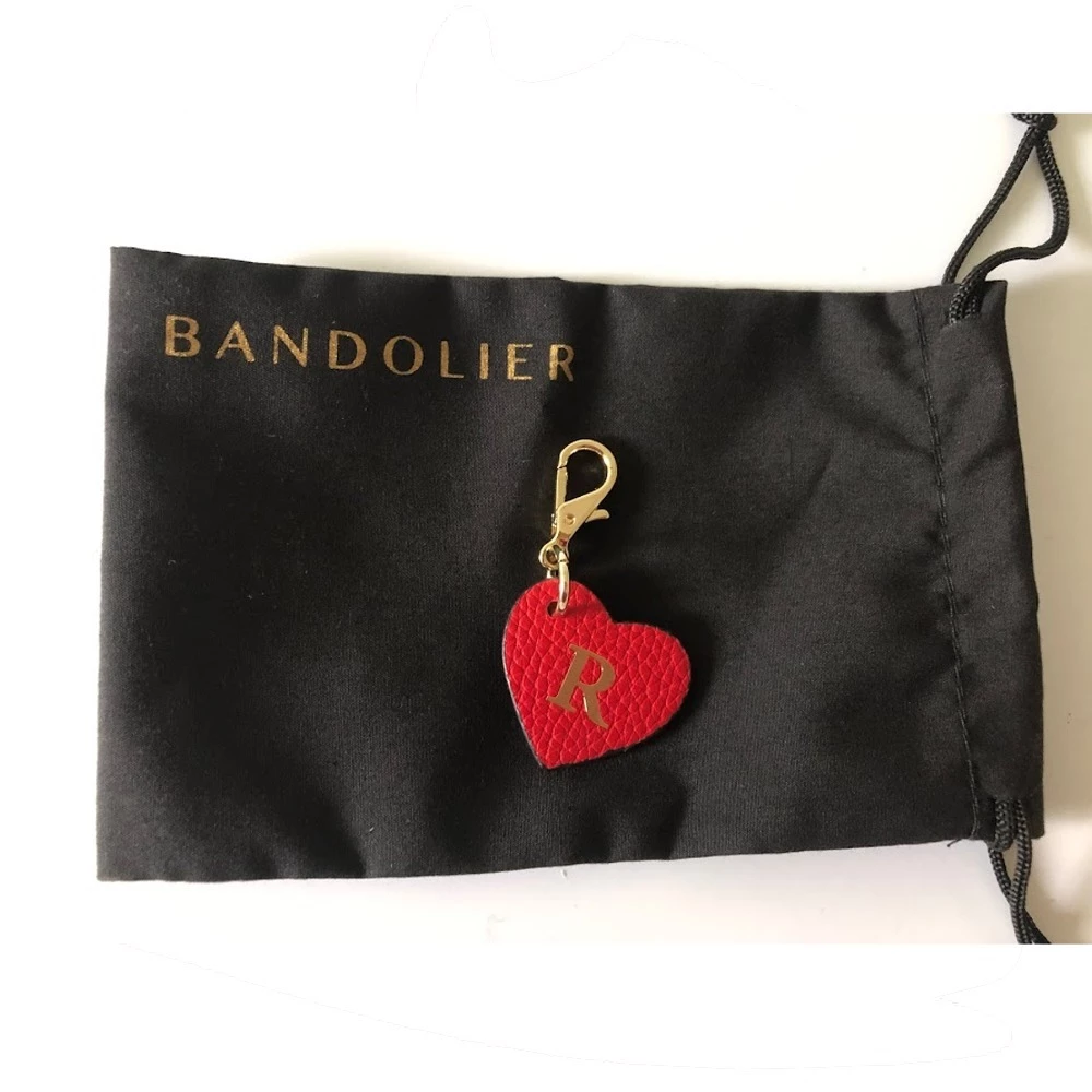 Bandolier Plain Leather Logo Tech Accessories For Women Red/gold X One Size 5 Bandolier Plain Leather Logo Tech Accessories For Women Red/gold X One Size - Image 5