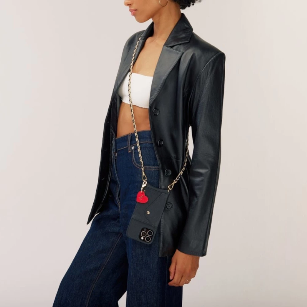 Bandolier Plain Leather Logo Tech Accessories For Women Red/gold X One Size 11 Bandolier Plain Leather Logo Tech Accessories For Women Red/gold X One Size - Image 11