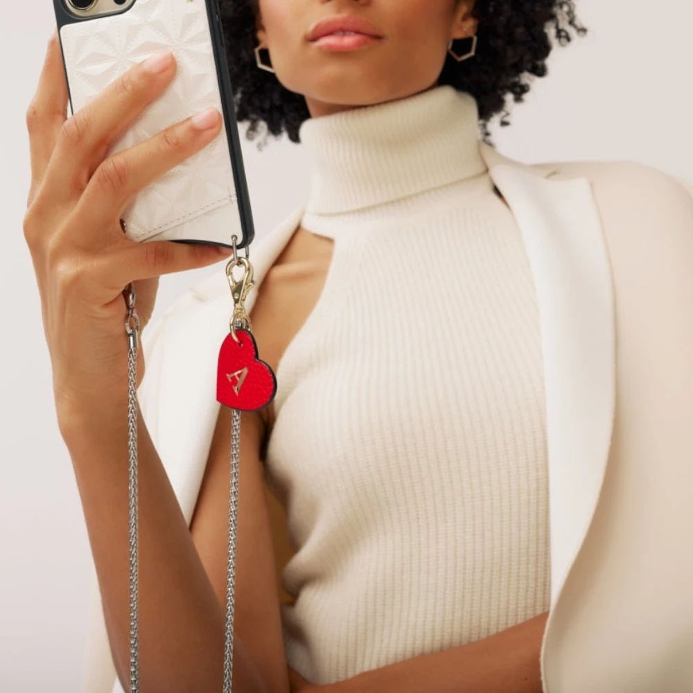 Bandolier Plain Leather Logo Tech Accessories For Women Red/gold X One Size 14 Bandolier Plain Leather Logo Tech Accessories For Women Red/gold X One Size - Image 14