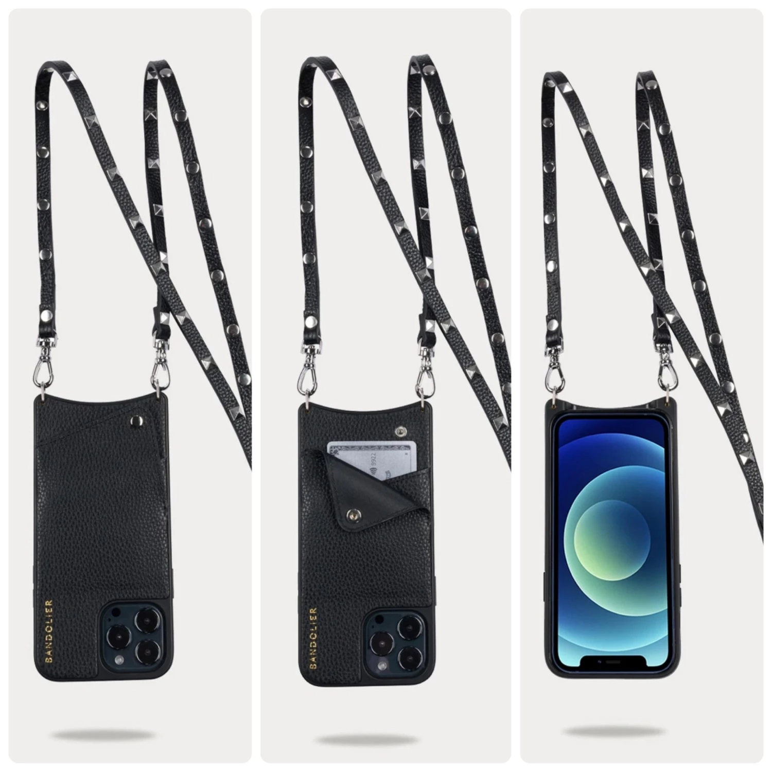 Bandolier Plain Leather IPhone 8 IPhone X IPhone XS IPhone XS Max For Women Black/pewter X Iphone Xs/x 10 Bandolier Plain Leather IPhone 8 IPhone X IPhone XS IPhone XS Max For Women Black/pewter X Iphone Xs/x - Image 10