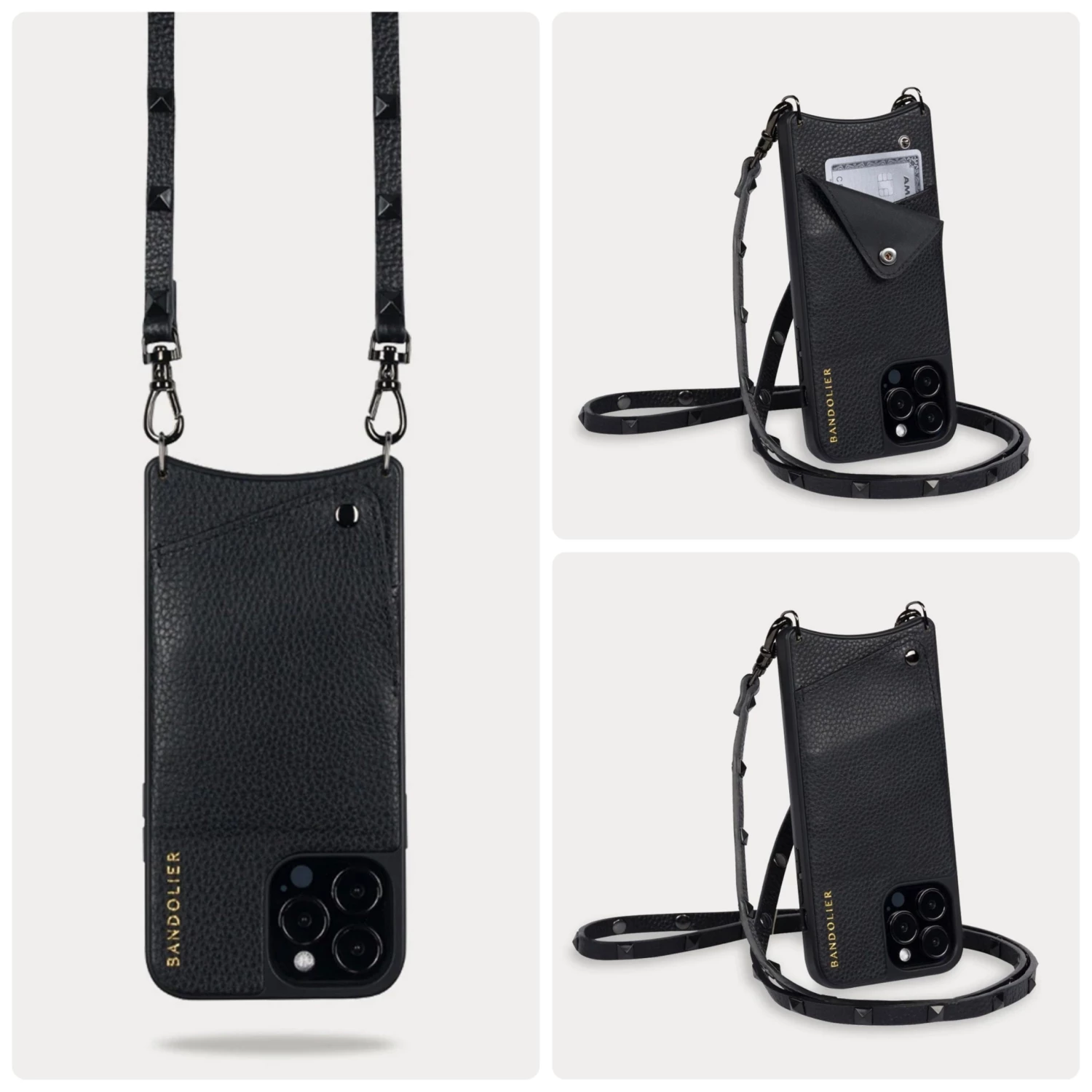 Bandolier Plain Leather IPhone 8 IPhone X IPhone XS IPhone XS Max For Women Black/pewter X Iphone Xs/x 13 Bandolier Plain Leather IPhone 8 IPhone X IPhone XS IPhone XS Max For Women Black/pewter X Iphone Xs/x - Image 13