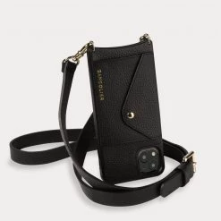 Bandolier Unisex Street Style Plain Leather Co-ord Logo For Women Black/silver X Iphone 13 Pro Max -Bandolier Online Shop org 1677